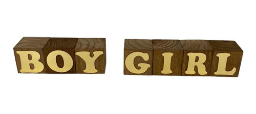 Cubo Decorativo Mesa Boy Girl Pinus 7 Peças