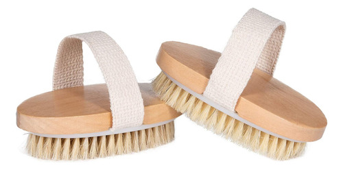 Cepillo Corporal Seco BambĂș, 2 Cerdas Naturales, Exfoliante