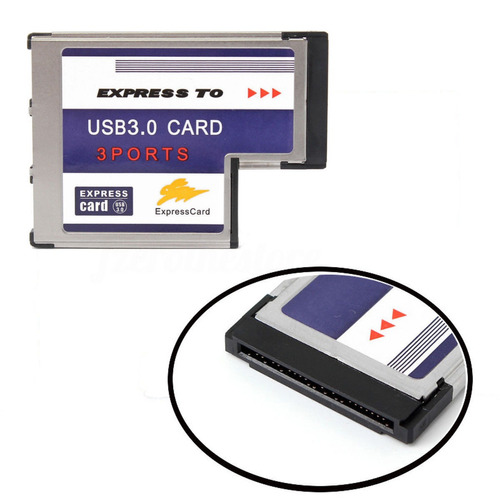 54 Mm Express Tarjeta Expresscard, 3 Puertos Usb 3.0 Adaptad