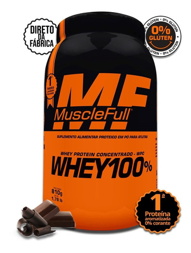 Suplemento Alimentar Whey Protein 100% 810g Muscle Full