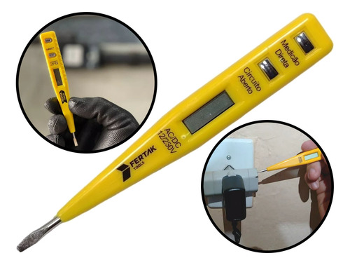 Teste Digital De Voltagem Corrente 12v A 250v Profissional