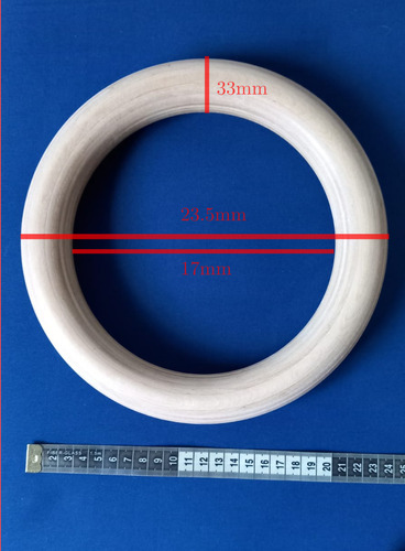 2 Aros De Madera + Sus Cintas + Sus Ganchos Anillas