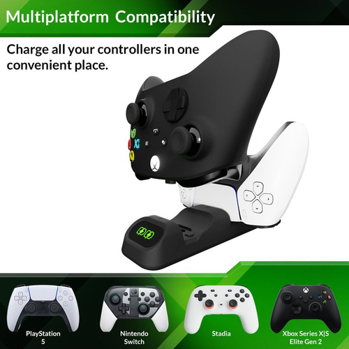 Base Cargador Doble Para Joystick Ps5 Dual Accesorios Orzly