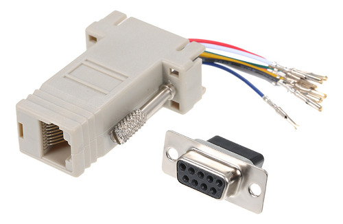 Adaptador Rj45 A Puerto Serie Hembra Db9, Conector De Módem