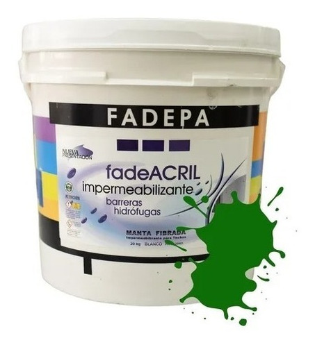 Impermeabilizante Para Techos 4 Kg Colores Fadepa