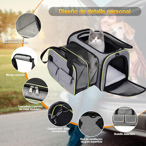 Bolsa Transportadora Para Perro Mediano Transpirable Correa