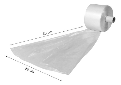 Bobina Saco Plástico Fundo Estrela P 30x40 Kit 4 Unidades