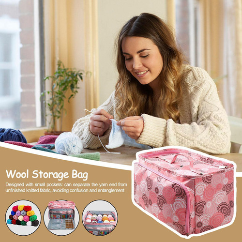 Bolsa De Ganchillo Organizador De Hilo Bolsa De Tejer Almace