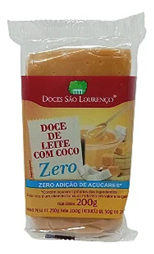 Doce De Leite Com Coco Zero Massa Sao Lourenco 200g