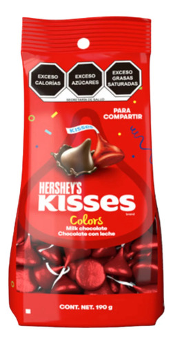 Chocolate Hershey's Kisses Fiesta Rojo 190g
