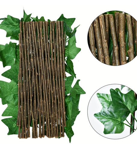Valla De Privacidad De Hiedra De Hoja Artificial De 2 Piezas