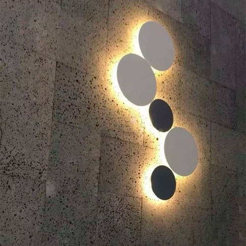 Aplique De Pared Led Circular Nubi 30cm 14w Moderno Puraluz Estructura Blanco-calido