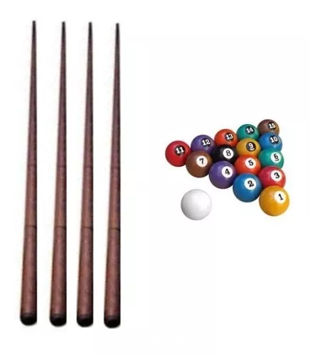 Kit Jogo De Bola Sinuca Para Bilhar / Snooker 54mm Numeradas