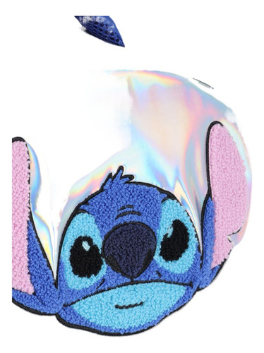 Mochila Costas Stitch Com Estojo Triplo Escolar Holográfico