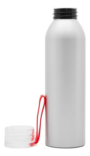 Imagen 2 de 6 de Botella Aluminio Tahg Alu 600 Ml Gris - Rojo I Giveaway