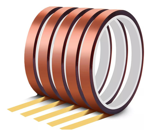 Cinta Termica Kapton Sublimacion 6mm X 33m Pack 5 Unidades