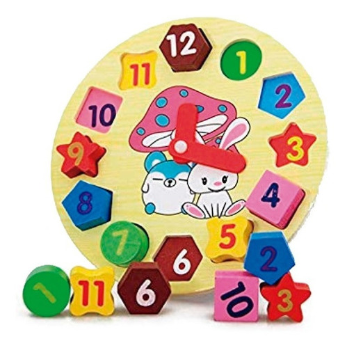 Reloj De Encastre En Madera/ Niños 