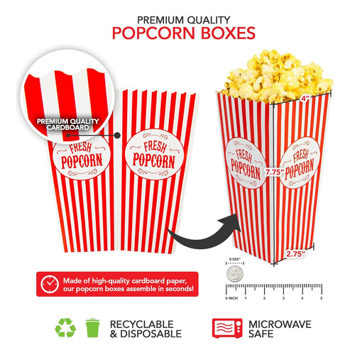 Envases Para Palomitas De Maiz Stock Your Home De 46 Oz (25