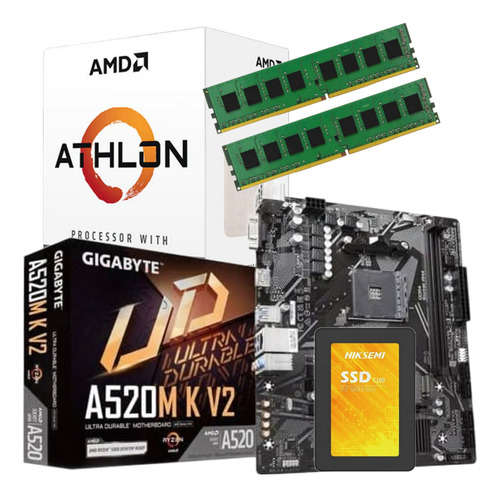 Combo Actualización Pc Amd Athlon 3000g + 16 Gb + Ssd 480