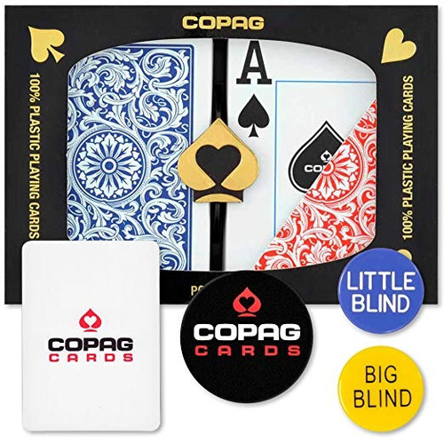 Copag Distribuidor Kit - Tamaño Poker, Índice De Jumbo - Roj