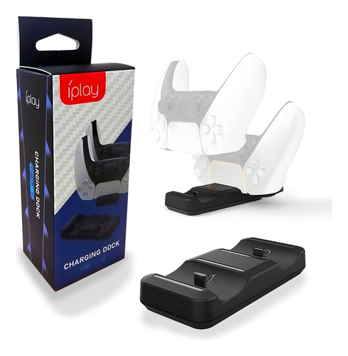 Base Cargador para Ps5 Iplay Dualsense Slot De 2 Controles