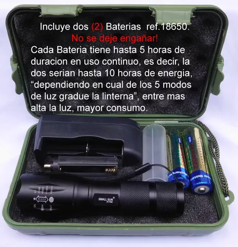 Lampara Tactica Recargable Usb Linterna Led Militar - T2515