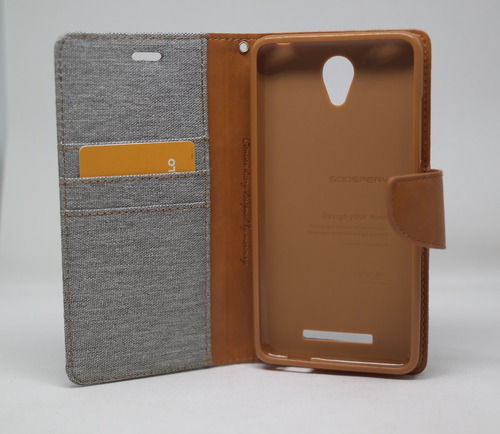 Funda Redmi Note 2 Mercury Goospery Canvas Diary Gris