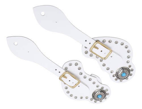 Juego De Correas Con Forma De Espolón Blanco Y Blanco, 2 Pie