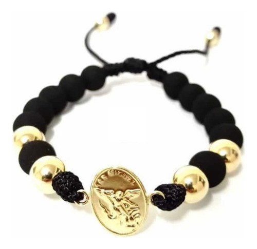 Pulsera San Miguel Arcángel Oro Laminado 18k Preford 11