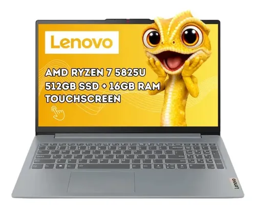 Lenovo 15 Ryzen 7 5825u 16 GB 512 GB SSD Win 11 Touch | Frete grátis