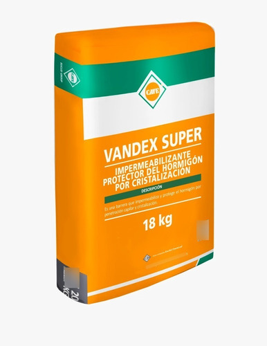 Vandex Super Gray - Impermeabilizante, Saco 20 Kg