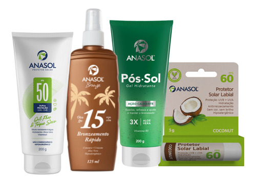 Protetor Solar Para Corpo E Rosto Bronzeador Spray Fps15 Kit