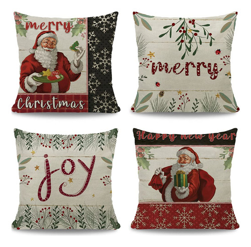 Cirzone Fundas De Almohada De Navidad Impermeables Para Exte