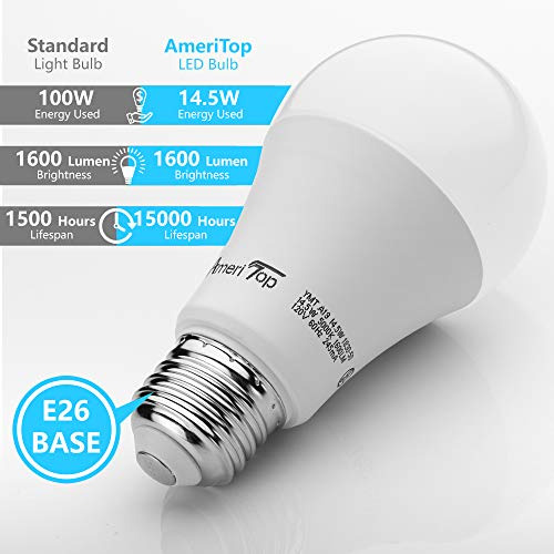 Bombillas Led A19 Ameritop - 6 Pack, 14w Eficientes (100w