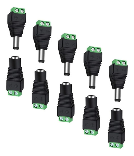 Kit De Conector De Cc Longsing 5 Macho + 5 Hembra Conector D