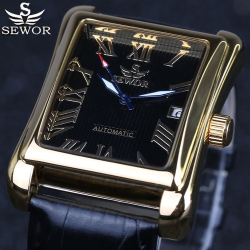 Reloj Mecánico Automático Rectangular Sewor