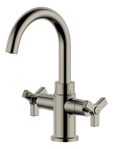 Derengge F-0081-pn - Grifo De Lavabo De Bano Con Dos Manijas