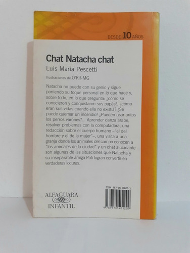 Chat Natacha Chat - Luis Maria Pescetti - Alfaguara (Usado)
