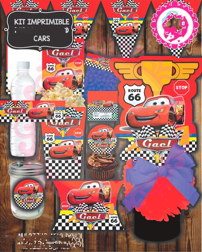 Kit Imprimible Rayo Macqueen Coches Carros Autos Cars A85