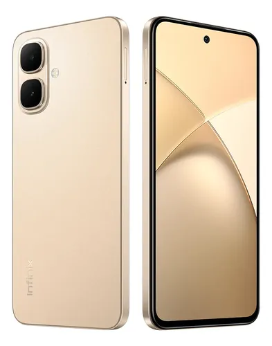 Celular Infinix Smart 10 de 128 GB y 4 GB RAM Dorado Con Doble