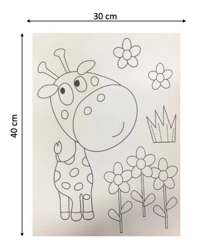 Bastidor Lienzo Para Niños Con Dibujos Para Pintar 30x40 Cm