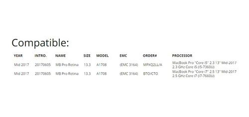 Imagen 3 de 4 de Ssd 256gb Nuevo Compatible100% Pro Retina 13,3 A1708 2017