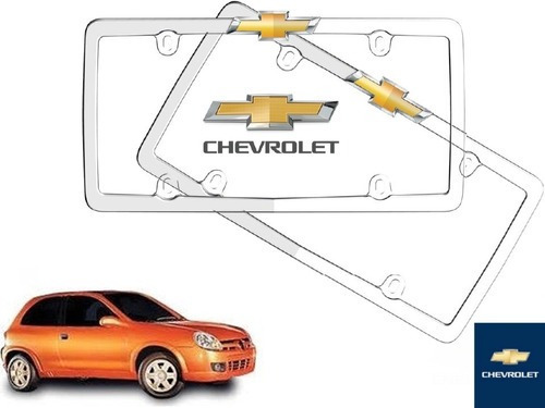 Par Porta Placas Chevrolet Chevy C2 1.6 2006 Original