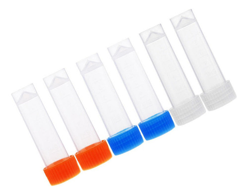 6pcs Contenedor Tapa Multicolor Transparente Botellas De