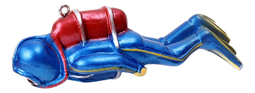 Figuras De Buzo En Miniatura, Estatua De Resina, Figura Azul