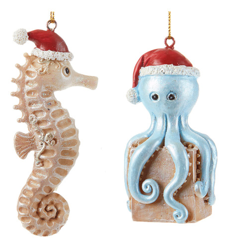 Juego De 2 Adornos Para Árbol De Navidad Delton Beach Coasta