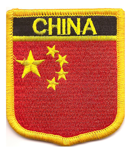 Parche Bordado Bandera Escudo Bandera China Flag 