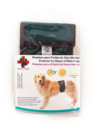 Protetor De Fralda P/ Cachorro Macho Pet Med N4 - Verde