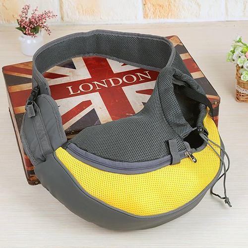 Bolsa Tira Colo Para Transporte De Pet Amarela Até 9 Kgs