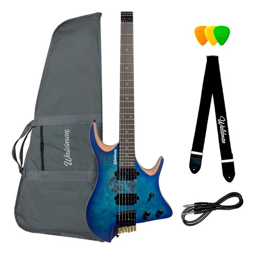 Guitarra Elétrica Waldman Headless Whl500 Satin C/ Bag Cor Bls/b